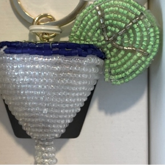 NWT ⚜️💙⚜️ Haute Hippie Margarita with lime Beaded Key Chain Bag Charm